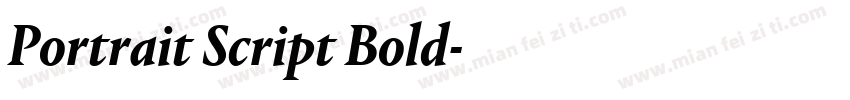 Portrait Script Bold字体转换